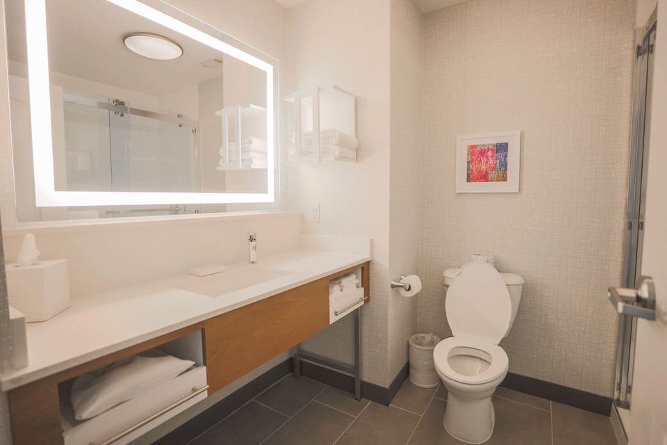 Free toiletries, hair dryer, bathrobes, towels