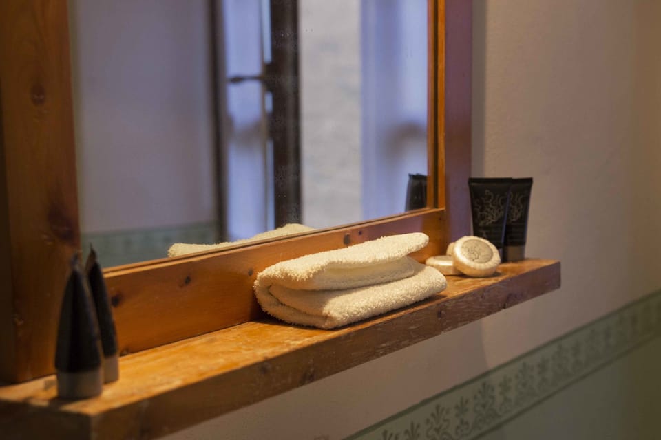 Shower, free toiletries, hair dryer, bidet