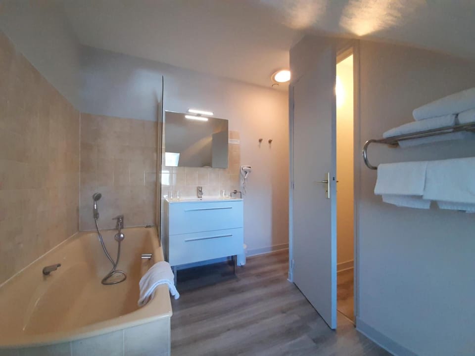Triple Room | Bathroom | Shower, hair dryer, towels