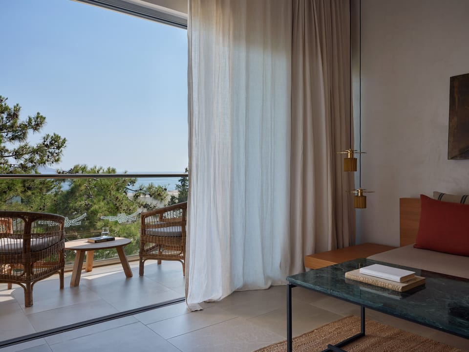 Superior Suite, Sea View (Suite) | Living area | 32-inch LCD TV with satellite channels, TV