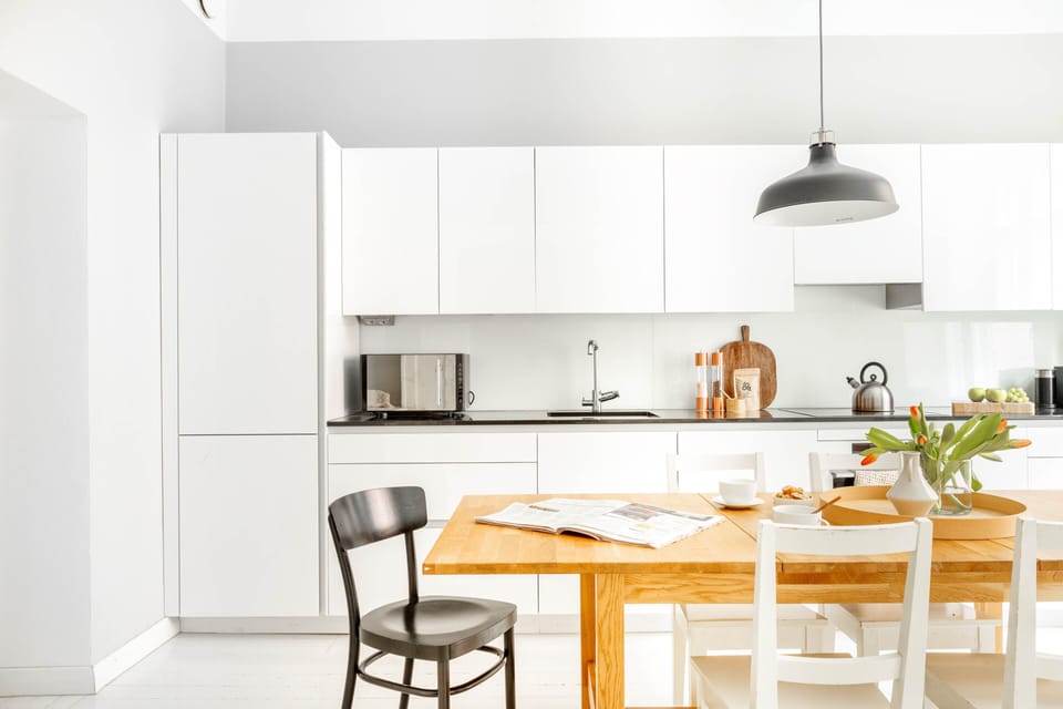 Premium Apartment, 1 Queen Bed with Sofa bed, Non Smoking, City View | Private kitchen | Full-size fridge, microwave, oven, stovetop