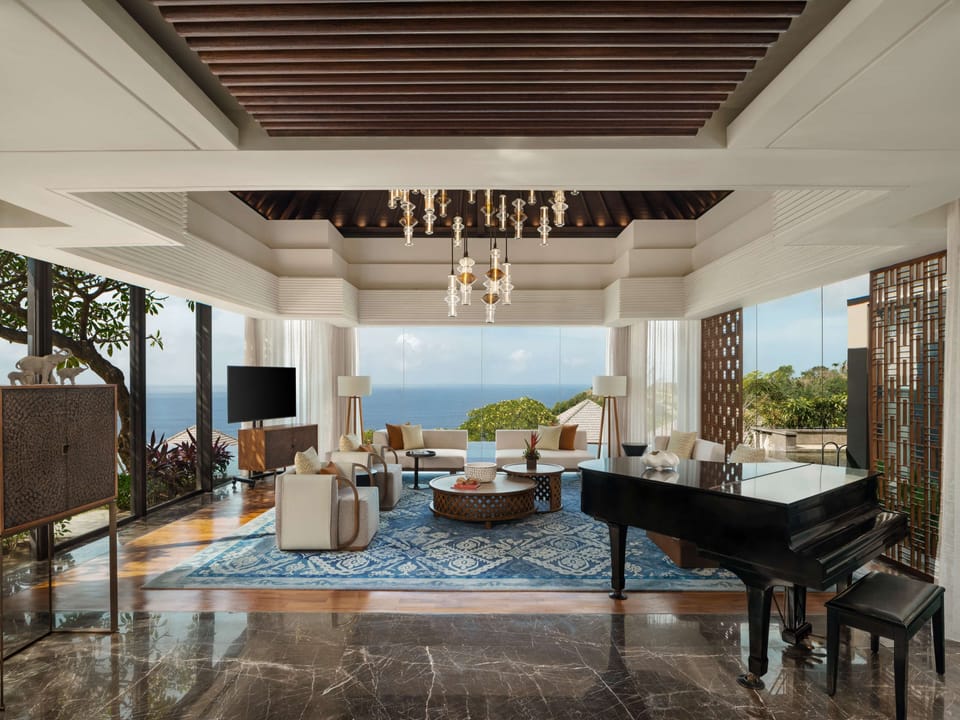 Uma Ocean Estate (Three Bedroom) | Living area | 65-inch LCD TV with cable channels, TV, DVD player