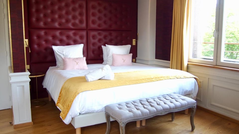 Individually decorated, individually furnished, desk, blackout drapes