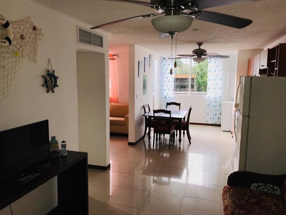 Family Apartment, Multiple Beds, Kitchen | Living area