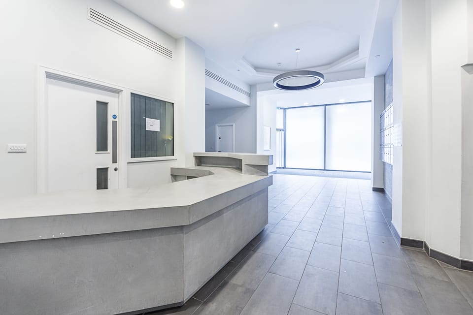 Interior entrance