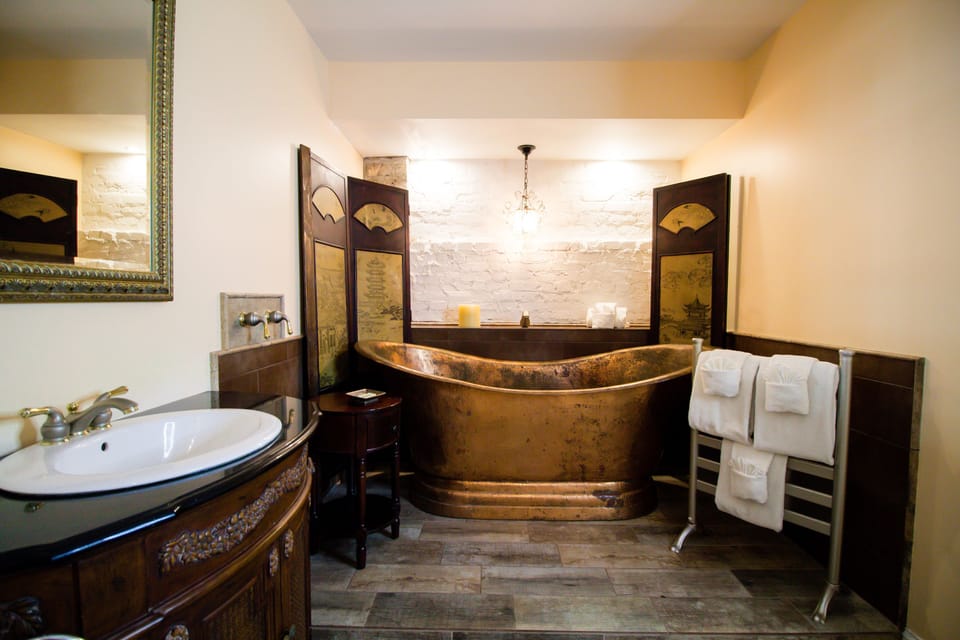 Free toiletries, hair dryer, towels