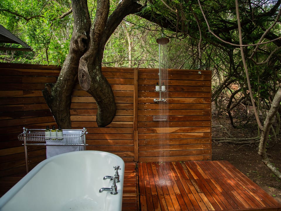 Luxury Tent with Private Plunge Pool | Bathroom shower