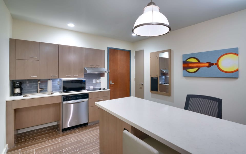 Studio Suite, 1 King Bed with Sofa bed, Accessible (ADA Shower) | Down comforters, desk, blackout drapes, iron/ironing board