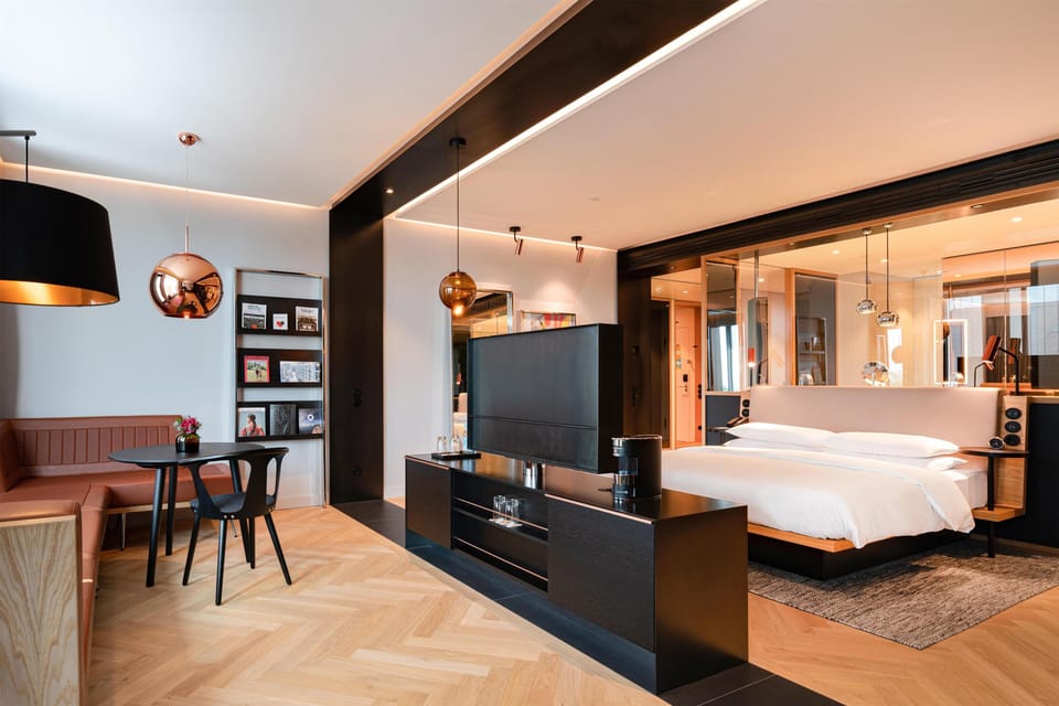 Free minibar, in-room safe, desk, laptop workspace