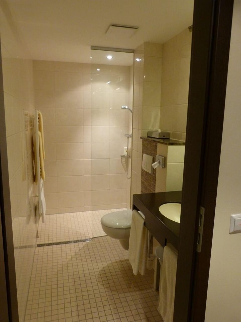 Shower, free toiletries, hair dryer, heated floors