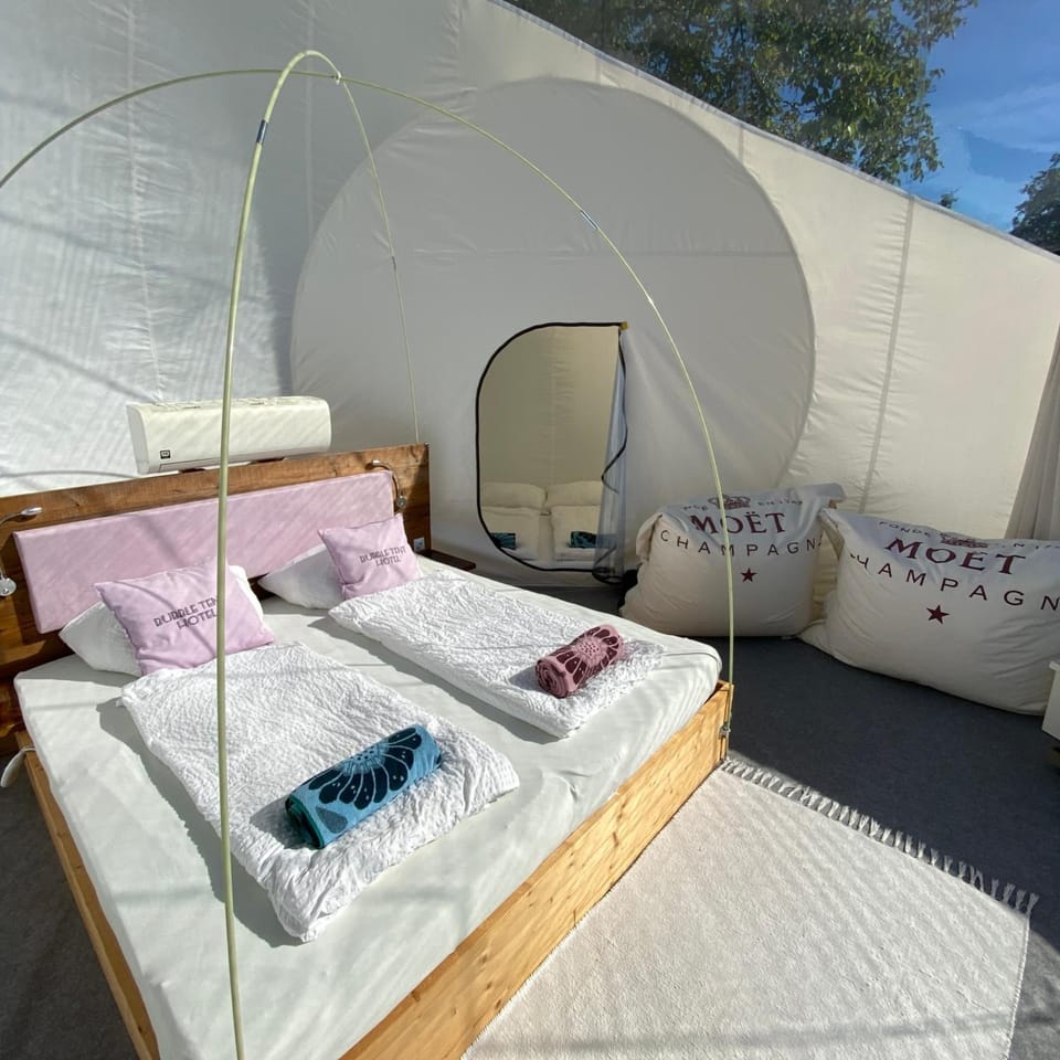 Hypo-allergenic bedding, individually decorated, individually furnished