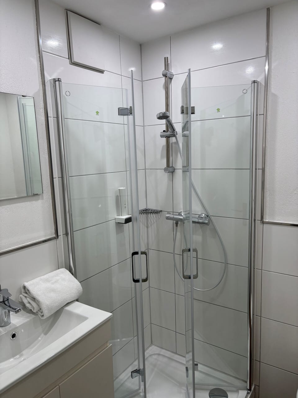 Basic Double or Twin Room | Bathroom | Shower, hair dryer, towels, soap