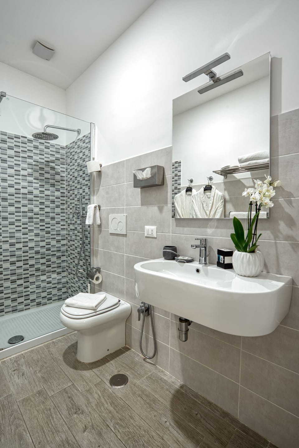 Deluxe Double Room | Bathroom | Shower, rainfall showerhead, free toiletries, hair dryer