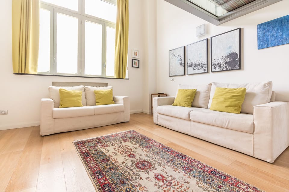 Duplex, 2 Bedrooms (Porta Romana M3) | Living area | 32-inch LCD TV with digital channels, TV