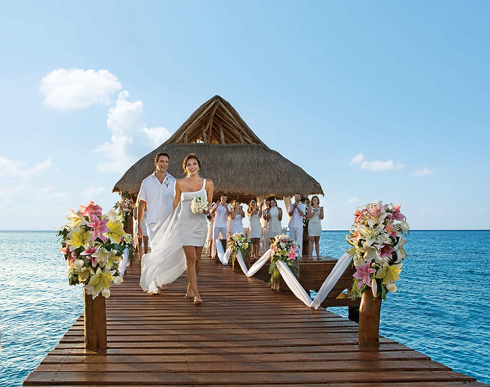 Outdoor wedding area