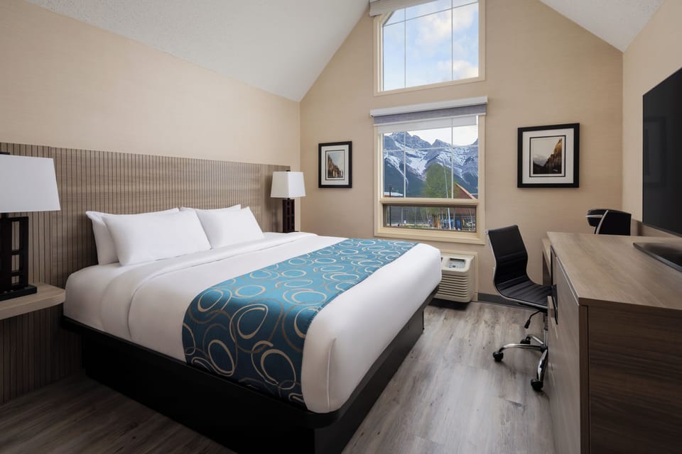 Down comforters, pillowtop beds, iron/ironing board, bed sheets