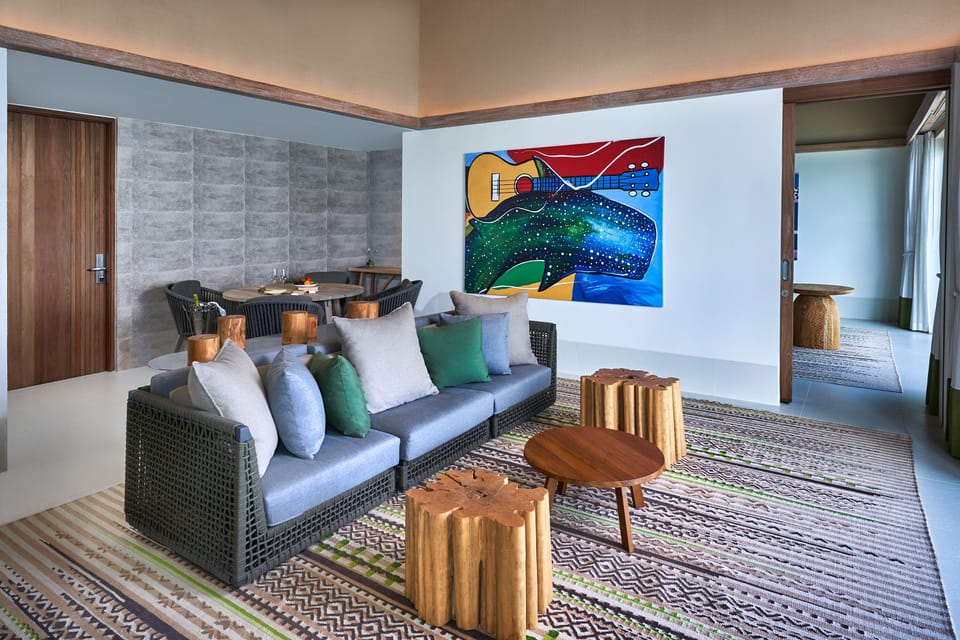 Rock Royalty Overwater 2-Bedroom Private Pool Villa | Premium bedding, minibar, in-room safe, individually decorated