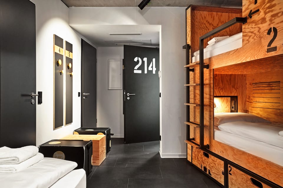 Bed in 5 bed mixed shared dormitory, private bathroom | Premium bedding, soundproofing, WiFi (free), bed sheets