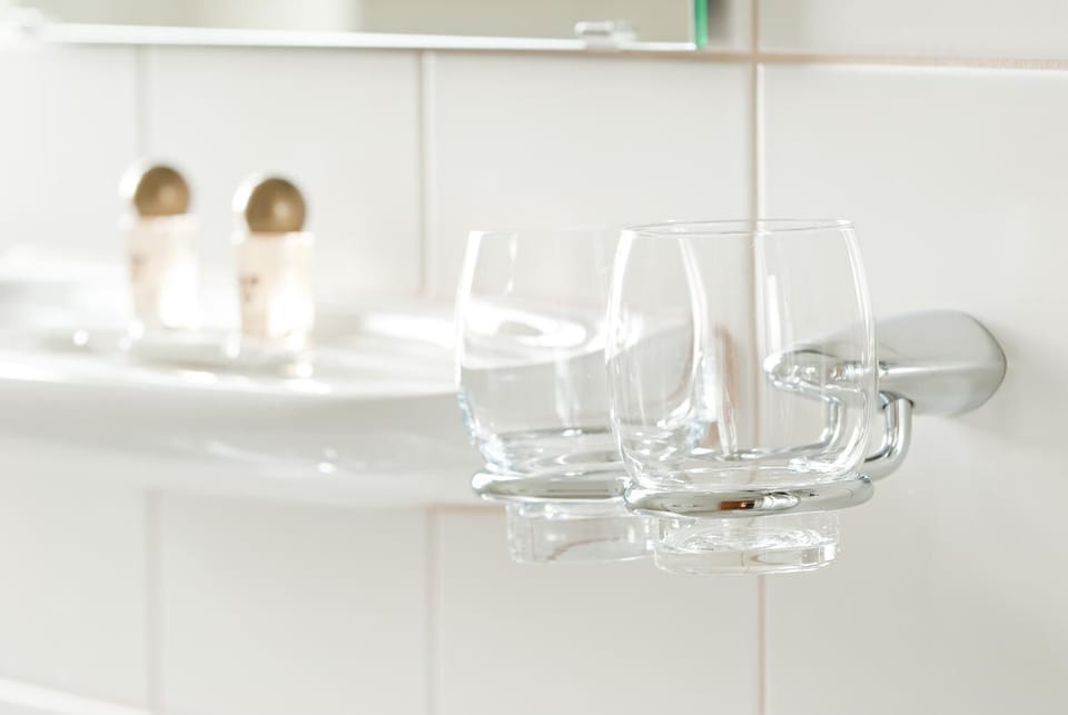 Free toiletries, hair dryer, towels