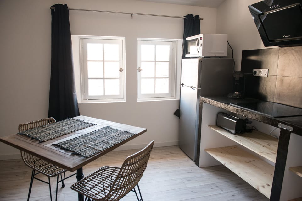 Studio Suite (4) | Private kitchen | Fridge, microwave, stovetop, electric kettle