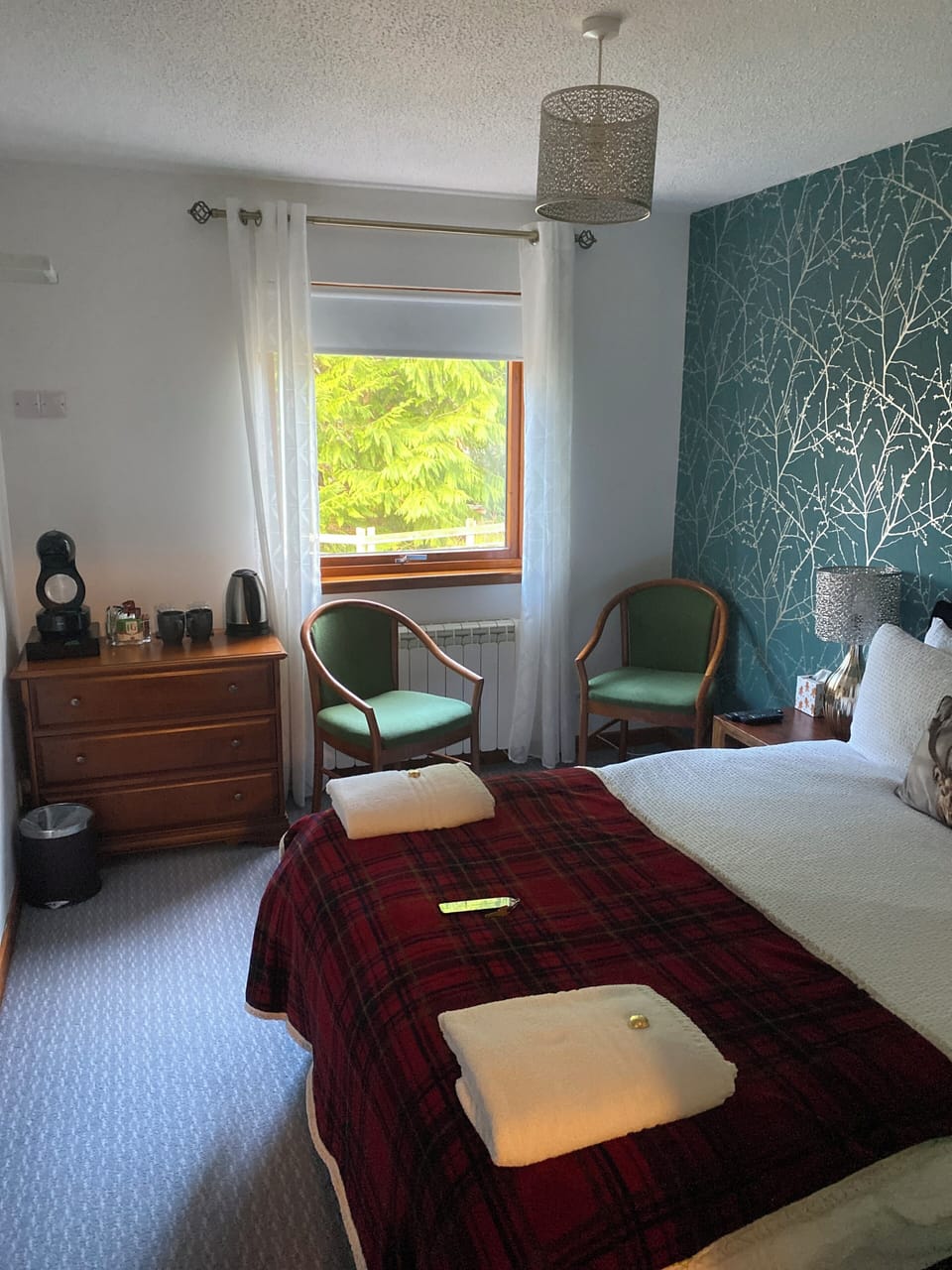 Double Room, Garden View (Little Loch Broom (FGarden View)) | Individually decorated, individually furnished, iron/ironing board