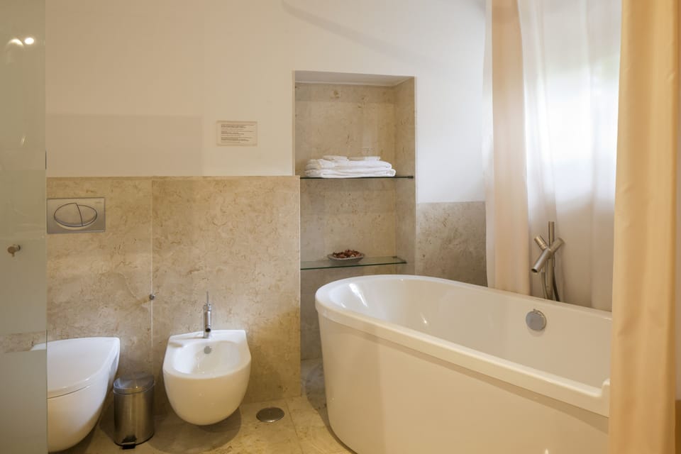 Double or Twin Room | Bathroom | Rainfall showerhead, towels