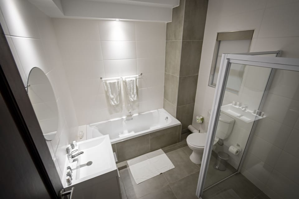 Luxury Room | Bathroom | Free toiletries, hair dryer, towels, soap