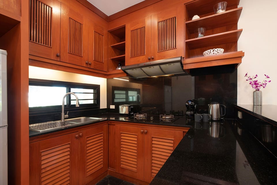 3-Bedroom Villa with Private Pool | Private kitchen | Full-size fridge, microwave, stovetop, coffee/tea maker