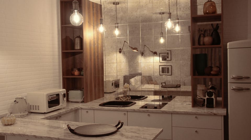 Lua - Estúdio, 1 cama quem-size, terraço, vista jardim | Private kitchen | Fridge, microwave, espresso maker, coffee/tea maker