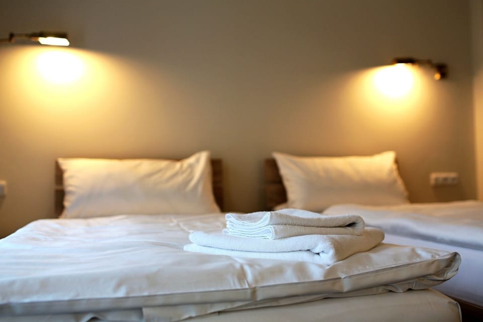 Premium Twin Room, Patio | Hypo-allergenic bedding, minibar, desk, blackout drapes