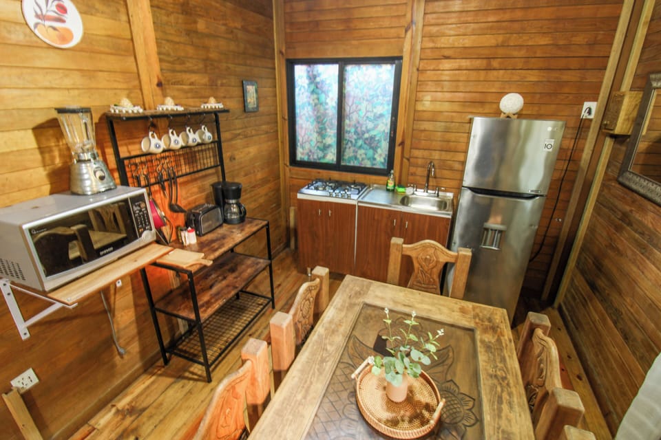 Standard Room, 2 Double Beds, Non Smoking | Private kitchen | Full-size fridge, microwave, coffee/tea maker, electric kettle