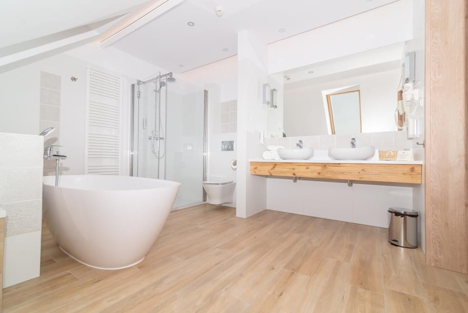 Free toiletries, hair dryer, towels