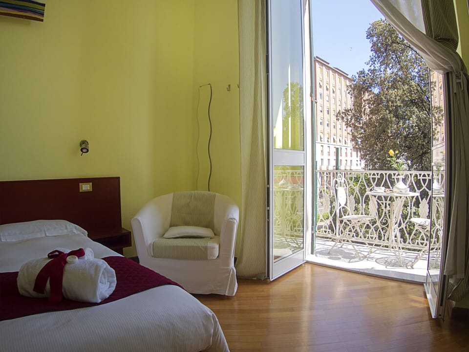 Deluxe Double or Twin Room, Balcony | Frette Italian sheets, premium bedding, down comforters, desk