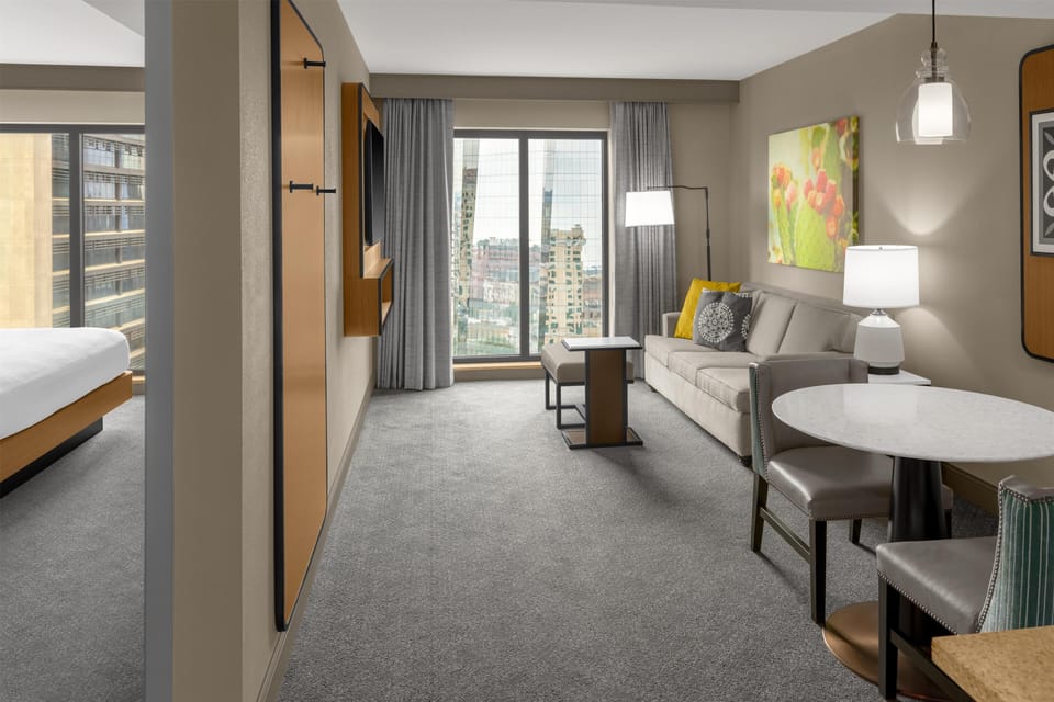 1 King Non-Smoking Rvrview | Living area | 55-inch LCD TV with digital channels, TV
