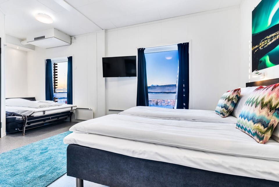 Family Room, 1 Double Bed, Non Smoking (with Sofabed) | Pillowtop beds, desk, laptop workspace, blackout drapes