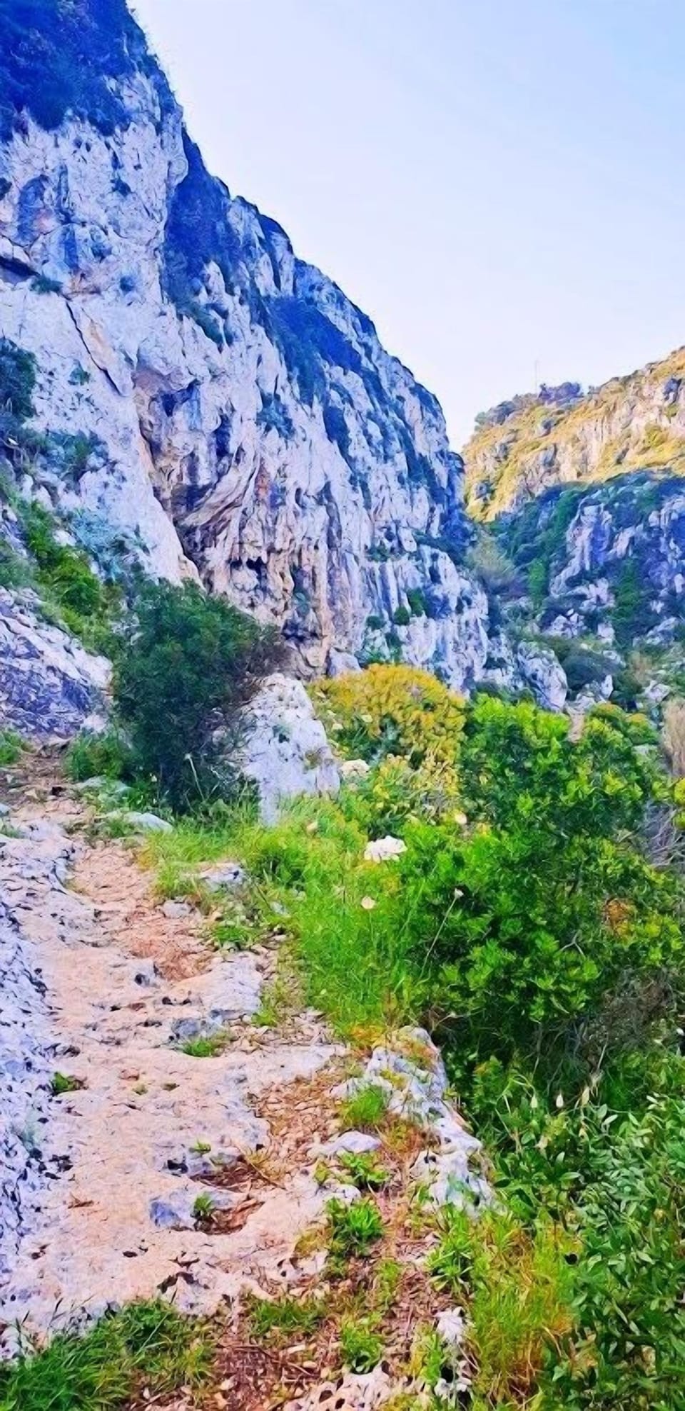 Outdoor rock climbing