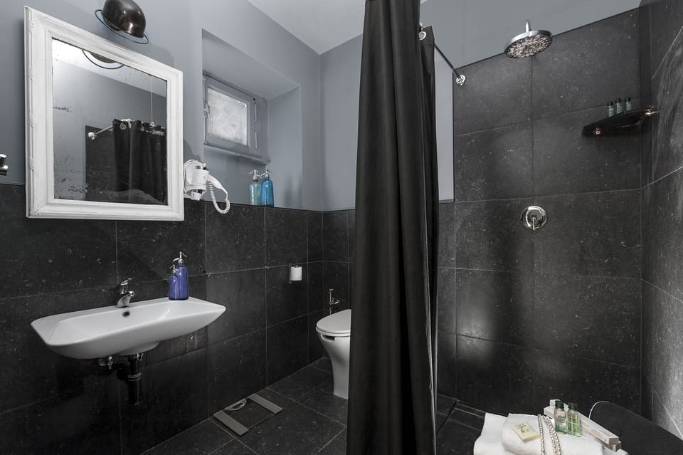 Free toiletries, hair dryer, bidet, towels