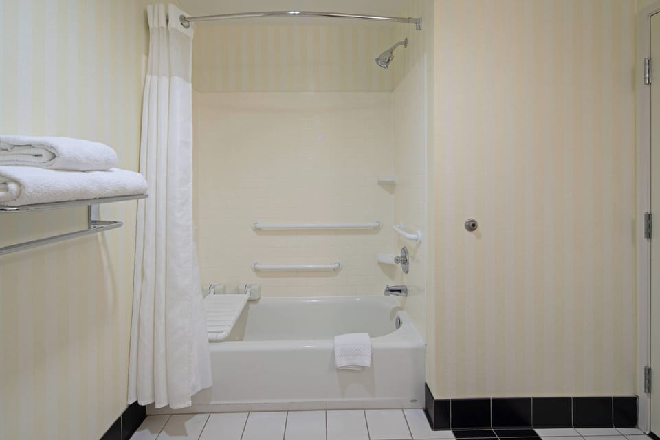 Free toiletries, hair dryer, towels