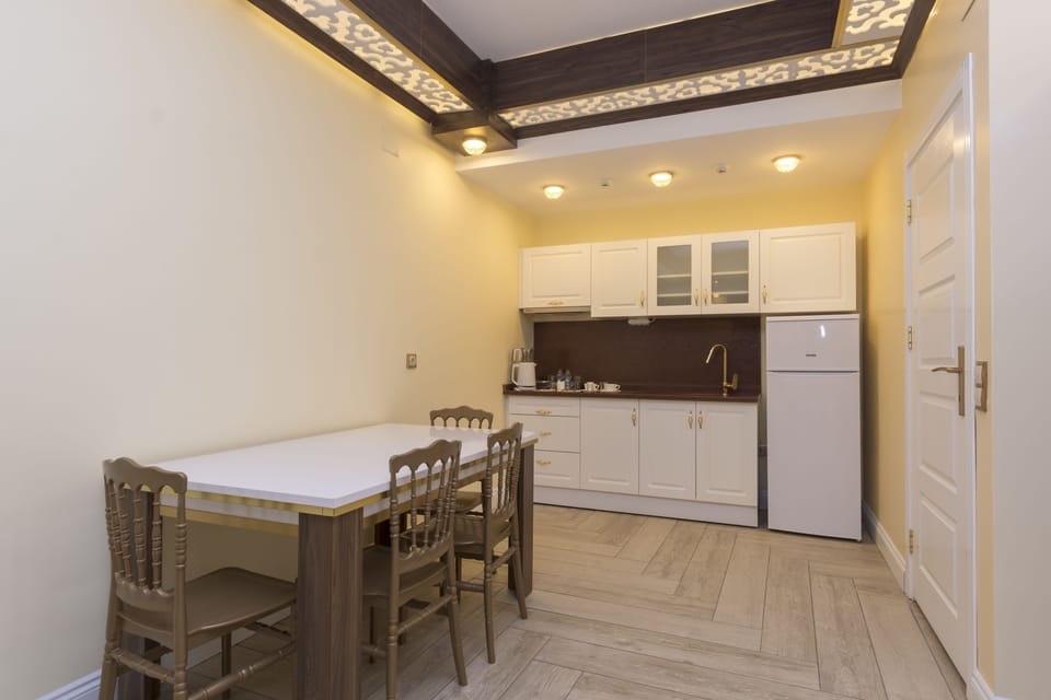 Standart Suite | Private kitchen | Full-size fridge, oven, stovetop, dishwasher