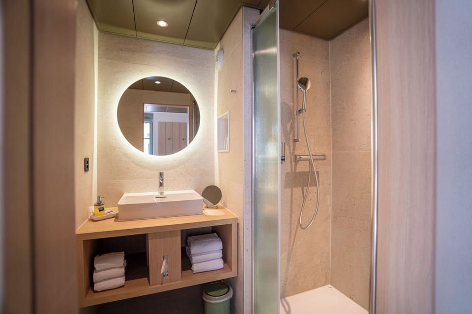 Free toiletries, hair dryer, towels