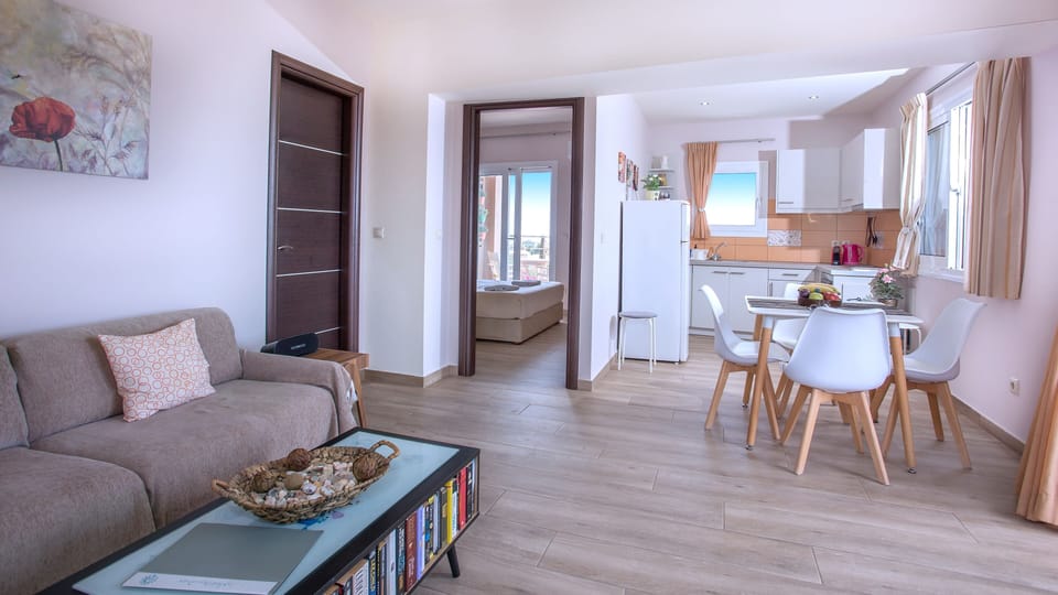 Superior Apartment, 1 Bedroom, Sea View | Living area | Smart TV, iPod dock, MP3 dock