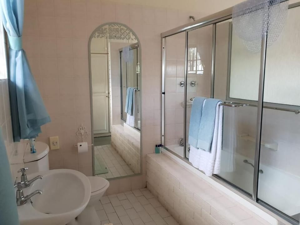 Deep soaking tub, rainfall showerhead, free toiletries, hair dryer