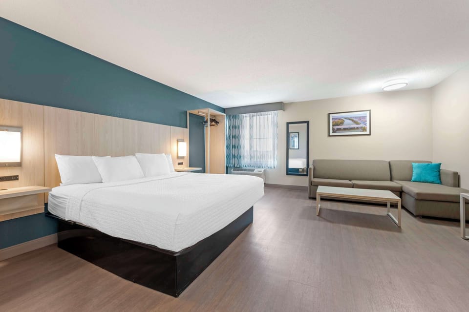 Pillowtop beds, desk, laptop workspace, iron/ironing board