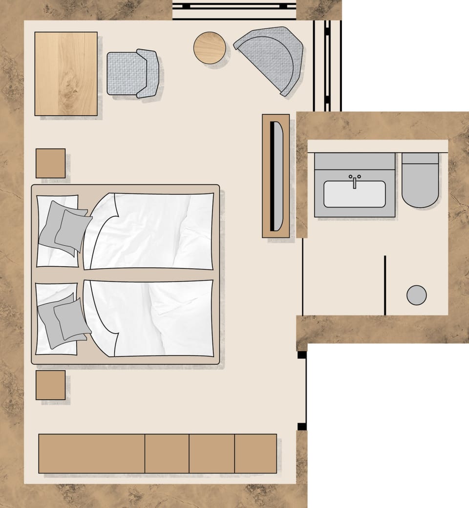 Minibar, in-room safe, desk, laptop workspace