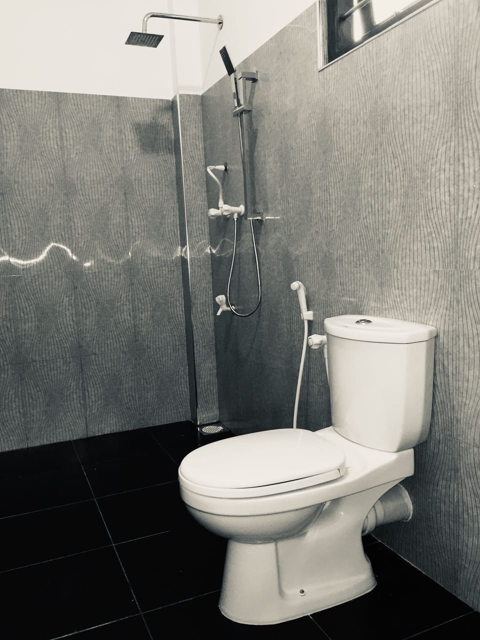 Basic Double Room, 1 King Bed, Terrace, Garden View | Bathroom | Shower, rainfall showerhead, bidet, towels