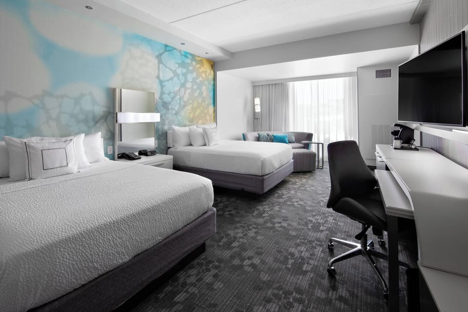Room, Multiple Beds | Premium bedding, in-room safe, desk, laptop workspace