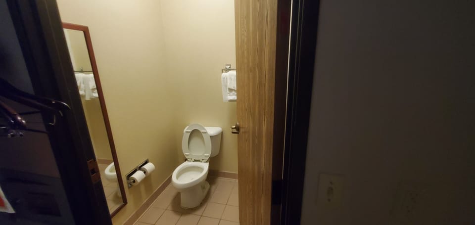 Free toiletries, hair dryer, towels