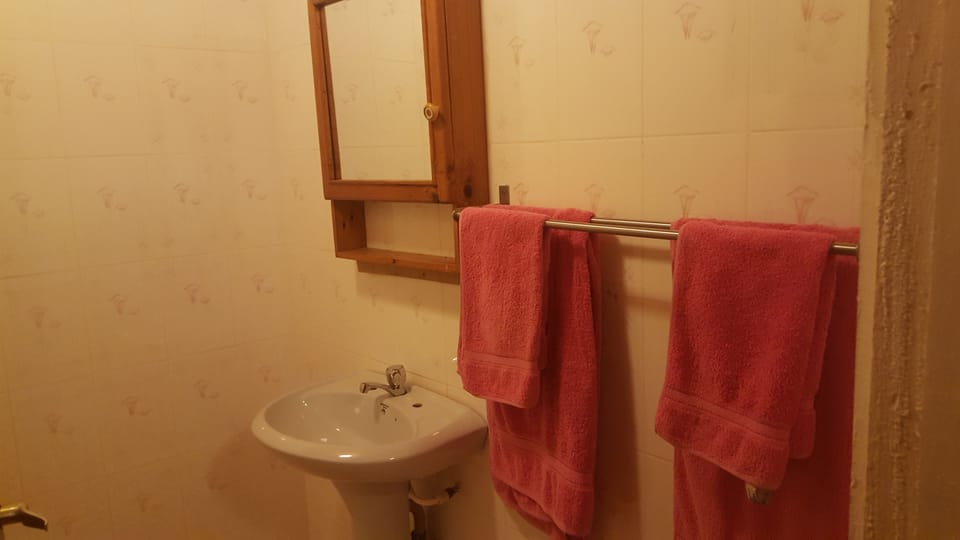 Shower, free toiletries, towels