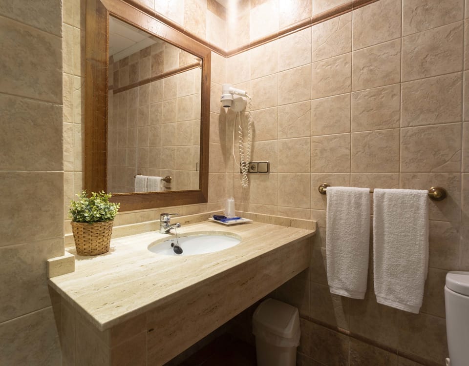 Free toiletries, hair dryer, bidet