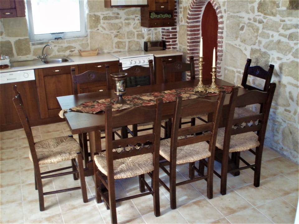Villa | Private kitchen | Fridge, microwave, oven, stovetop